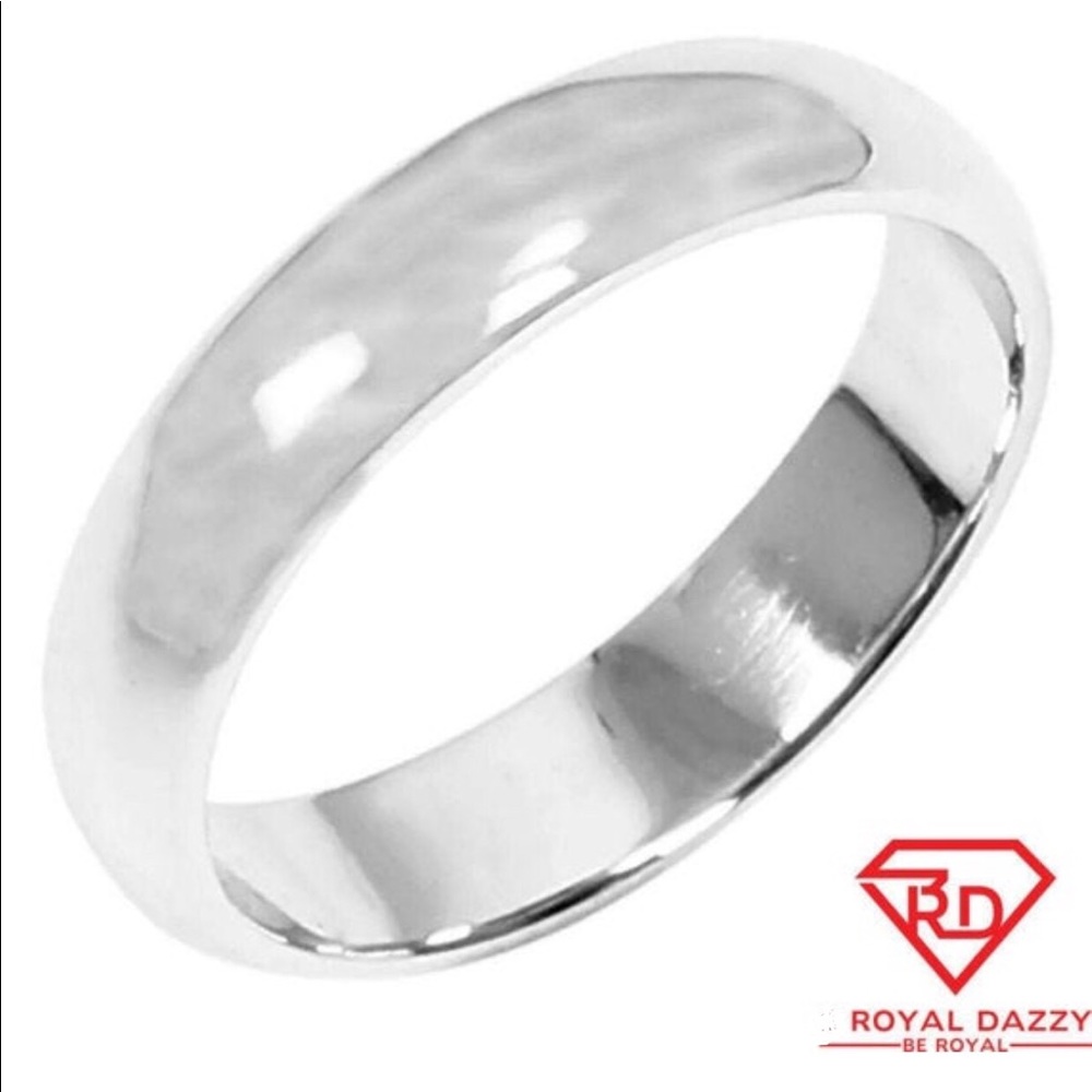 3.5mm Size 4 Handmade solid 990 silver ring band